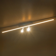 GLOBOSTAR® BARETTI 61228 Φωτιστικό Οροφής Linear Design LED CCT με Κινούμενα Σποτ LED Downlight 24W 2688lm 160° & 45° AC 220-240V IP20  - Εναλλαγή Φωτισμού μέσω Διακόπτη On/Off All In One Ψυχρό 6000k+Φυσικό 4500k+Θερμό 2700k - Μ80 x Π5.5 x Υ5 cm - Χρυσό - 3 Χρόνια Εγγύηση