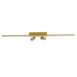 GLOBOSTAR® BARETTI 61228 Φωτιστικό Οροφής Linear Design LED CCT με Κινούμενα Σποτ LED Downlight 24W 2688lm 160° & 45° AC 220-240V IP20  - Εναλλαγή Φωτισμού μέσω Διακόπτη On/Off All In One Ψυχρό 6000k+Φυσικό 4500k+Θερμό 2700k - Μ80 x Π5.5 x Υ5 cm - Χρυσό - 3 Χρόνια Εγγύηση