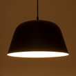 GloboStar® UPVALE 01281 Μοντέρνο Κρεμαστό Φωτιστικό Καμπάνα Μονόφωτο 1 x E27 IP20 Μαύρο & Λευκό Μέταλλο - Μ40 x Π40 x Υ24cm