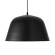 GloboStar® UPVALE 01281 Μοντέρνο Κρεμαστό Φωτιστικό Καμπάνα Μονόφωτο 1 x E27 IP20 Μαύρο & Λευκό Μέταλλο - Μ40 x Π40 x Υ24cm
