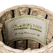 GloboStar® Artificial Garden MARSELLE 21232 Διακοσμητικό Πλεκτό Καλάθι - Κασπώ Γλάστρα - Flower Pot Μπεζ με Μαύρο Φ32cm x Υ65cm