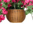 GloboStar® Artificial Garden RHODODENDRON HANGING PLANT 20634 Τεχνητό Κρεμαστό Διακοσμητικό Φυτό Τριανταφυλλιάς Y60cm