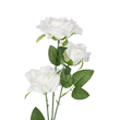 GloboStar® Artificial Garden WHITE ROSE BRANCH 21138 Τεχνητό Διακοσμητικό Κλαδί Λεύκο Τριαντάφυλλο Y66cm