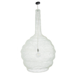 GloboStar® KENTUCKY 01886 Vintage Κρεμαστό Φωτιστικό Πλέγμα Μονόφωτο 1 x E27 IP20 Μπεζ Μέταλλο - Μ90 x Π90 x Υ150cm