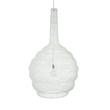 GloboStar® KENTUCKY 01886 Vintage Κρεμαστό Φωτιστικό Πλέγμα Μονόφωτο 1 x E27 IP20 Μπεζ Μέταλλο - Μ90 x Π90 x Υ150cm