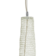 GloboStar® KENTUCKY 01886 Vintage Κρεμαστό Φωτιστικό Πλέγμα Μονόφωτο 1 x E27 IP20 Μπεζ Μέταλλο - Μ90 x Π90 x Υ150cm