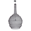 GloboStar® KENTUCKY 01887 Vintage Κρεμαστό Φωτιστικό Πλέγμα Μονόφωτο 1 x E27 IP20 Καφέ Μέταλλο - Μ90 x Π90 x Υ150cm