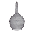 GloboStar® KENTUCKY 01887 Vintage Κρεμαστό Φωτιστικό Πλέγμα Μονόφωτο 1 x E27 IP20 Καφέ Μέταλλο - Μ90 x Π90 x Υ150cm