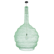 GloboStar® KENTUCKY 01888 Vintage Κρεμαστό Φωτιστικό Πλέγμα Μονόφωτο 1 x E27 IP20 Τιρκουάζ Μέταλλο - Μ90 x Π90 x Υ150cm