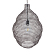 GloboStar® KENTUCKY 01899 Vintage Κρεμαστό Φωτιστικό Πλέγμα Μονόφωτο 1 x E27 IP20 Καφέ Μέταλλο - Μ40 x Π40 x Y60cm