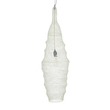 GloboStar® KENTUCKY 01907 Vintage Κρεμαστό Φωτιστικό Πλέγμα Μονόφωτο 1 x E27 IP20 Μπεζ Μέταλλο - Μ30 x Π30 x Y105m