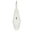 GloboStar® KENTUCKY 01907 Vintage Κρεμαστό Φωτιστικό Πλέγμα Μονόφωτο 1 x E27 IP20 Μπεζ Μέταλλο - Μ30 x Π30 x Y105m
