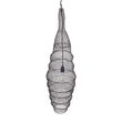 GloboStar® KENTUCKY 01908 Vintage Κρεμαστό Φωτιστικό Πλέγμα Μονόφωτο 1 x E27 IP20 Καφέ Μέταλλο - Μ30 x Π30 x Y105m