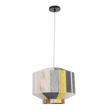 GloboStar® SALERNO 02388 Boho Κρεμαστό Φωτιστικό Καπέλο Μονόφωτο 1 x E27 IP20 Πολύχρωμο Σχοινί - Μ40 x Π40 x Υ35cm