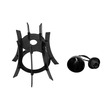 GloboStar® VIVIDUS 202-0029 Μοντέρνο Κρεμαστό Φωτιστικό Ανάρτηση Μονόφωτο 1 x E27 IP20 Μαύρο  - Μ30 x Π30 x Υ70cm