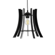 GloboStar® VIVIDUS 202-0029 Μοντέρνο Κρεμαστό Φωτιστικό Ανάρτηση Μονόφωτο 1 x E27 IP20 Μαύρο  - Μ30 x Π30 x Υ70cm
