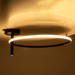 GloboStar® VERONA 61223 Φωτιστικό Οροφής Δαχτυλίδι-Κύκλος LED CCT 36W 4032lm 360° AC 220-240V - Εναλλαγή Φωτισμού μέσω Διακόπτη On/Off All In One Ψυχρό 6000k+Φυσικό 4500k+Θερμό 2700K Φ60 x Υ23cm - Μαύρο - 3 Χρόνια Εγγύηση