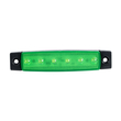 GloboStar® 79902 Πλευρικά Φώτα Όγκου Φορτηγών LED 6xSMD2835 DC 10-30V 1.5W 100lm IP66 Πράσινο - Μ9.5 x W2 x H1.1cm