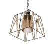GloboStar® GATSBY 203-0007 Vintage Κρεμαστό Φωτιστικό Σχοινί Μονόφωτο 1 x E27 IP20 Μαύρο Μέταλλο με Μπεζ Σχοινί - Μ25 x Π25 x Υ25cm