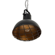 GloboStar® SIERRA 203-0011 Vintage Κρεμαστό Φωτιστικό Καμπάνα Μονόφωτο 1 x E27 IP20 Μαύρο & Χρυσό Μέταλλο - Μ31 x Π31 x Υ40cm