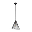 GloboStar® ARCWIRE 203-0015 Μοντέρνο Κρεμαστό Φωτιστικό Πλέγμα Μονόφωτο 1 x E27 IP20 Μαύρο Μέταλλο - Μ25 x Π25 x Υ30cm