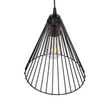 GloboStar® ARCWIRE 203-0015 Μοντέρνο Κρεμαστό Φωτιστικό Πλέγμα Μονόφωτο 1 x E27 IP20 Μαύρο Μέταλλο - Μ25 x Π25 x Υ30cm