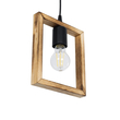GloboStar® EDISON 203-0020 Vintage Κρεμαστό Φωτιστικό Ανάρτηση Μονόφωτο 1 x E27 IP20 Μπεζ Ξύλο - Μ19 x Π5 x Υ22cm