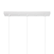 GloboStar® YASAM 203-0027 Vintage Κρεμαστό Φωτιστικό Ράγα Τρίφωτο 3 x E27 IP20 Λευκό Ρατάν - Μ45 x Π18 x Υ30cm