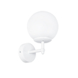 GloboStar® DALPH 203-0030 Vintage Επιτοίχιο Φωτιστικό Απλίκα Μονόφωτο 1 x E27 IP20 Λευκό Μέταλλο με Λευκό Γυαλί - M18 x Π15 x Υ23cm