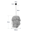 GloboStar® WEG 203-0036 Boho Κρεμαστό Φωτιστικό Καπέλο Μονόφωτο 1 x E27 IP20 Μπέζ Raffia - M45 x Π45 x Υ53cm