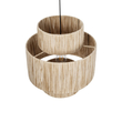 GloboStar® SALTO 203-0037 Boho Κρεμαστό Φωτιστικό Καπέλο Μονόφωτο 1 x E27 IP20 Μπέζ Σχοινί - M40 x Π40 x Υ42cm