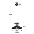 GloboStar® BILLA 203-0042 Vintage Κρεμαστό Φωτιστικό Καμπάνα Μονόφωτο 1 x E27 IP20 Μαύρο & Χρυσό Μέταλλο - M30.5 x Π30.5 x Υ20cm