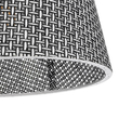 GloboStar® CONEY 203-0070 Μοντέρνο Κρεμαστό Φωτιστικό Καπέλο Μονόφωτο 1 x E27 IP20 Γκρι Διάτρητο Ύφασμα - Μ26 x Π26 x Υ25cm
