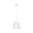 GloboStar® CONEY 203-0071 Μοντέρνο Κρεμαστό Φωτιστικό Καπέλο Μονόφωτο 1 x E27 IP20 Mπεζ Διάτρητο Ύφασμα - Μ26 x Π26 x Υ25cm