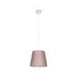 GloboStar® CONEY 203-0072 Μοντέρνο Κρεμαστό Φωτιστικό Καπέλο Μονόφωτο 1 x E27 IP20 Ροζ Ύφασμα - Μ26 x Π26 x Υ25cm