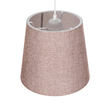 GloboStar® CONEY 203-0072 Μοντέρνο Κρεμαστό Φωτιστικό Καπέλο Μονόφωτο 1 x E27 IP20 Ροζ Ύφασμα - Μ26 x Π26 x Υ25cm