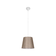GloboStar® CONEY 203-0073 Μοντέρνο Κρεμαστό Φωτιστικό Καπέλο Μονόφωτο 1 x E27 IP20 Καφέ Ύφασμα - Μ26 x Π26 x Υ25cm