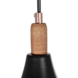 GloboStar® BELFRY 203-0077 Μοντέρνο Κρεμαστό Φωτιστικό Καμπάνα Μονόφωτο 1 x E27 IP20 Μαύρο & Χρυσό Πλαστικό - Μ29.5 x Π29.5 x Υ22cm