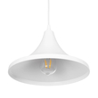 GloboStar® BELFRY 203-0079 Μοντέρνο Κρεμαστό Φωτιστικό Καμπάνα Μονόφωτο 1 x E27 IP20 Λεύκο Πλαστικό - Μ29.5 x Π29.5 x Υ21cm