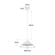 GloboStar® FONTE 203-0081 Μοντέρνο Κρεμαστό Φωτιστικό Καμπάνα Μονόφωτο 1 x E27 IP20 Λευκό Πλαστικό - Μ25.5 x Π25.5 x Υ10cm