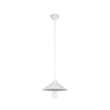 GloboStar® FONTE 203-0081 Μοντέρνο Κρεμαστό Φωτιστικό Καμπάνα Μονόφωτο 1 x E27 IP20 Λευκό Πλαστικό - Μ25.5 x Π25.5 x Υ10cm