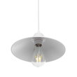 GloboStar® FONTE 203-0081 Μοντέρνο Κρεμαστό Φωτιστικό Καμπάνα Μονόφωτο 1 x E27 IP20 Λευκό Πλαστικό - Μ25.5 x Π25.5 x Υ10cm