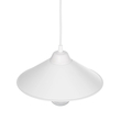 GloboStar® FONTE 203-0081 Μοντέρνο Κρεμαστό Φωτιστικό Καμπάνα Μονόφωτο 1 x E27 IP20 Λευκό Πλαστικό - Μ25.5 x Π25.5 x Υ10cm