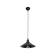 GloboStar® FERRO 203-0082 Μοντέρνο Κρεμαστό Φωτιστικό Καμπάνα Μονόφωτο 1 x E27 IP20 Μαύρο & Μπρούτζινο Πλαστικό - Μ30 x Π30 x Υ15cm