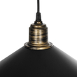 GloboStar® FERRO 203-0082 Μοντέρνο Κρεμαστό Φωτιστικό Καμπάνα Μονόφωτο 1 x E27 IP20 Μαύρο & Μπρούτζινο Πλαστικό - Μ30 x Π30 x Υ15cm