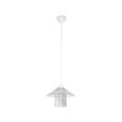 GloboStar® PROMO 203-0088 Μοντέρνο Κρεμαστό Φωτιστικό Καμπάνα Μονόφωτο 1 x E27 IP20 Λευκό Πλαστικό - Μ25.5 x Π25.5 x Υ20cm