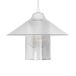 GloboStar® PROMO 203-0088 Μοντέρνο Κρεμαστό Φωτιστικό Καμπάνα Μονόφωτο 1 x E27 IP20 Λευκό Πλαστικό - Μ25.5 x Π25.5 x Υ20cm