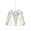 GloboStar® JUTE 203-0091 Μοντέρνο Κρεμαστό Φωτιστικό Σχοινί Μονόφωτο 1 x E27 IP20 Λευκό Πλαστικό με Μπεζ Σχοινί - Μ30 x Π30 x Υ23cm