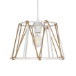 GloboStar® JUTE 203-0091 Μοντέρνο Κρεμαστό Φωτιστικό Σχοινί Μονόφωτο 1 x E27 IP20 Λευκό Πλαστικό με Μπεζ Σχοινί - Μ30 x Π30 x Υ23cm