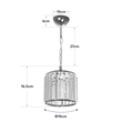 GloboStar® GLAMOROUS 203-0093 Κλασικό Κρεμαστό Φωτιστικό Κρύσταλλα Μονόφωτο 1 x E27 IP20 Χρυσό Μέταλλο με Διάφανο Κρύσταλλο - Μ19 x Π19 x Υ16.5cm